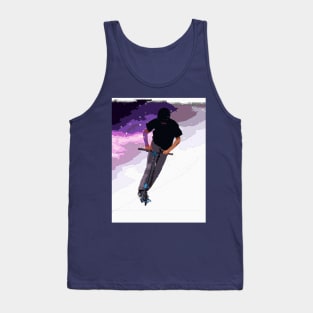 Scooting Through Space - Stunt Scooter Rider Tank Top